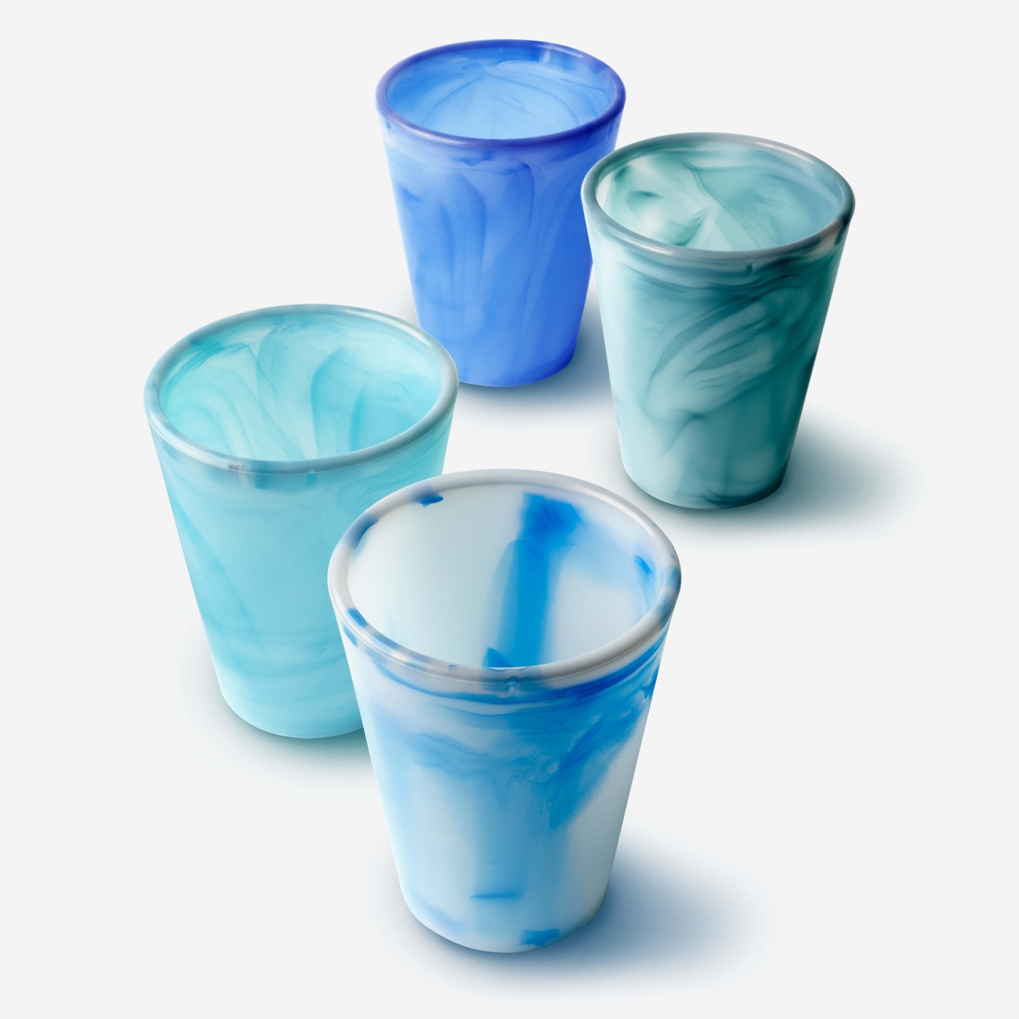 Reusable Stackable Silicone Cups, Ocean Theme 20oz - GoSili