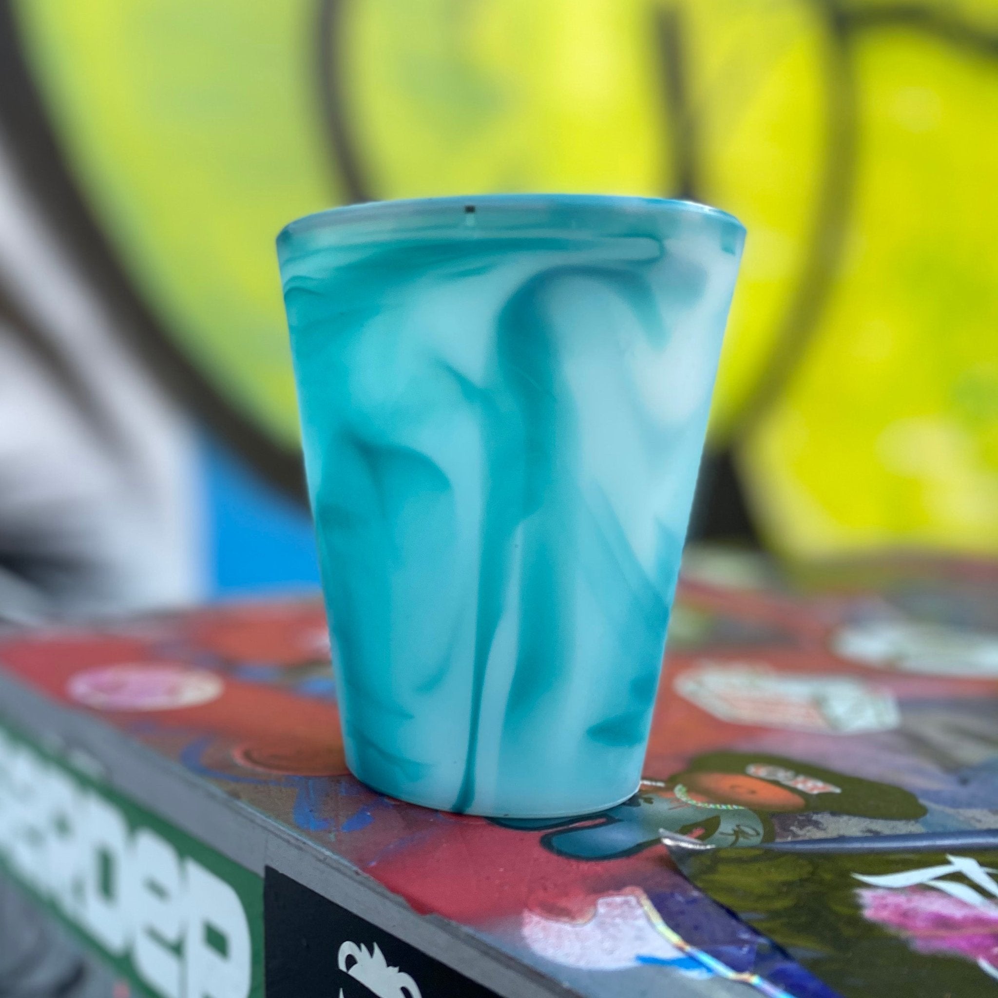 Reusable Stackable Silicone Cups, Ocean Theme 20oz - GoSili