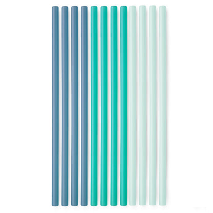 Extra - Long Reusable Silicone Straws, 4pk and 12pk - GoSili