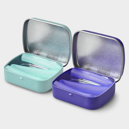 8&quot; Reusable Silicone Straw &amp; Travel Case, 2pk - GoSili