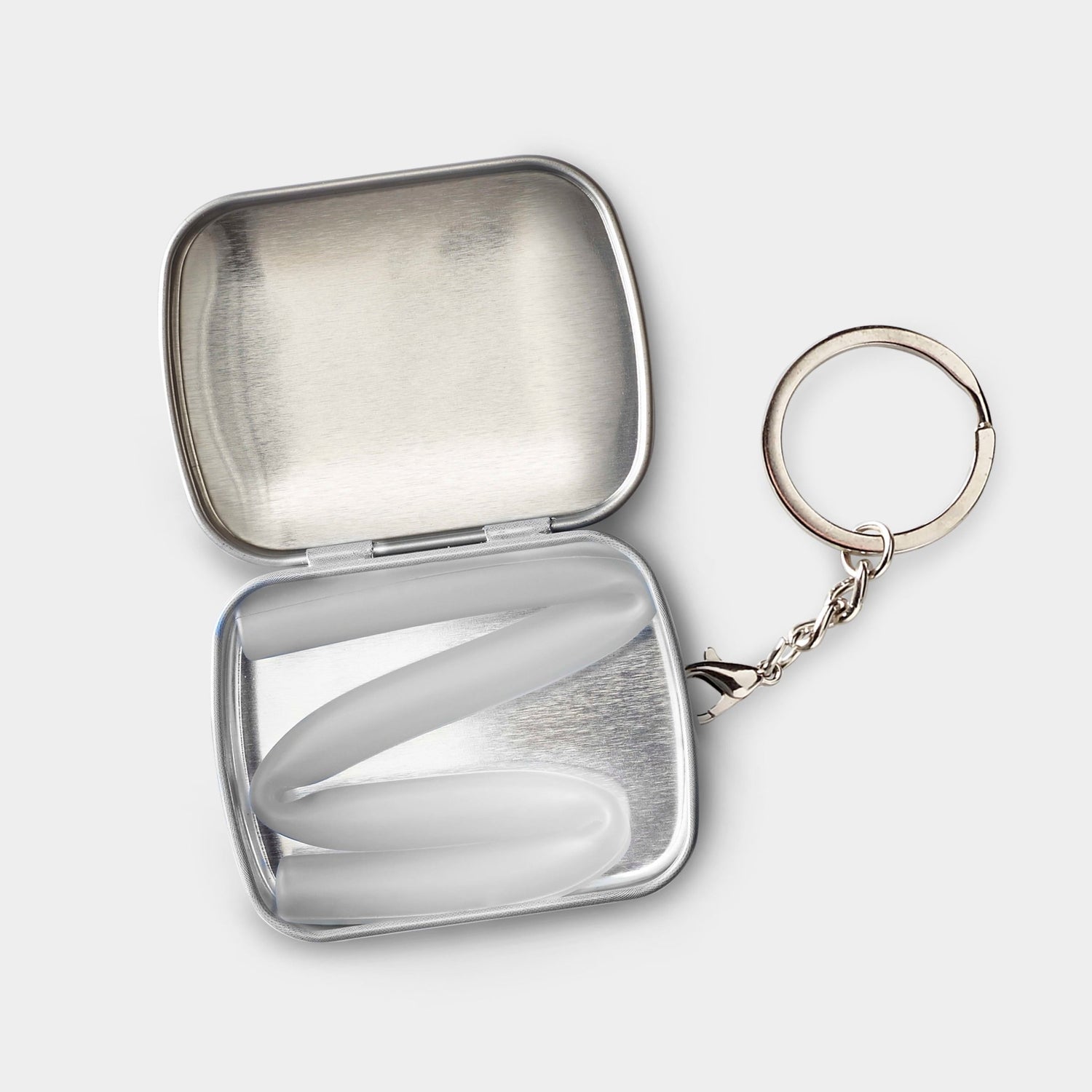 8&quot; Reusable Silicone Straw &amp; Travel Case Key Chain - GoSili