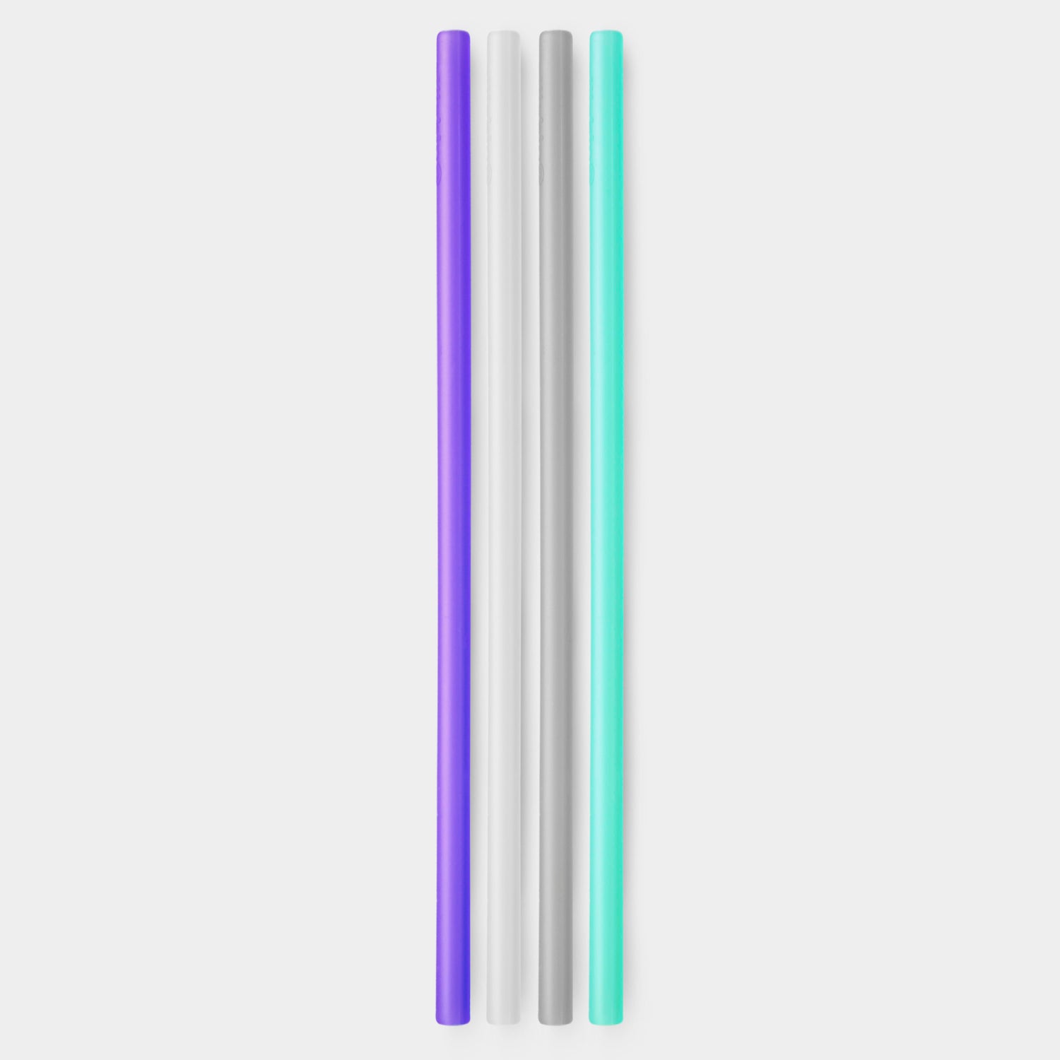 Close-up of GoSili reusable silicone straws, highlighting their soft texture and non-toxic, eco-friendly design.