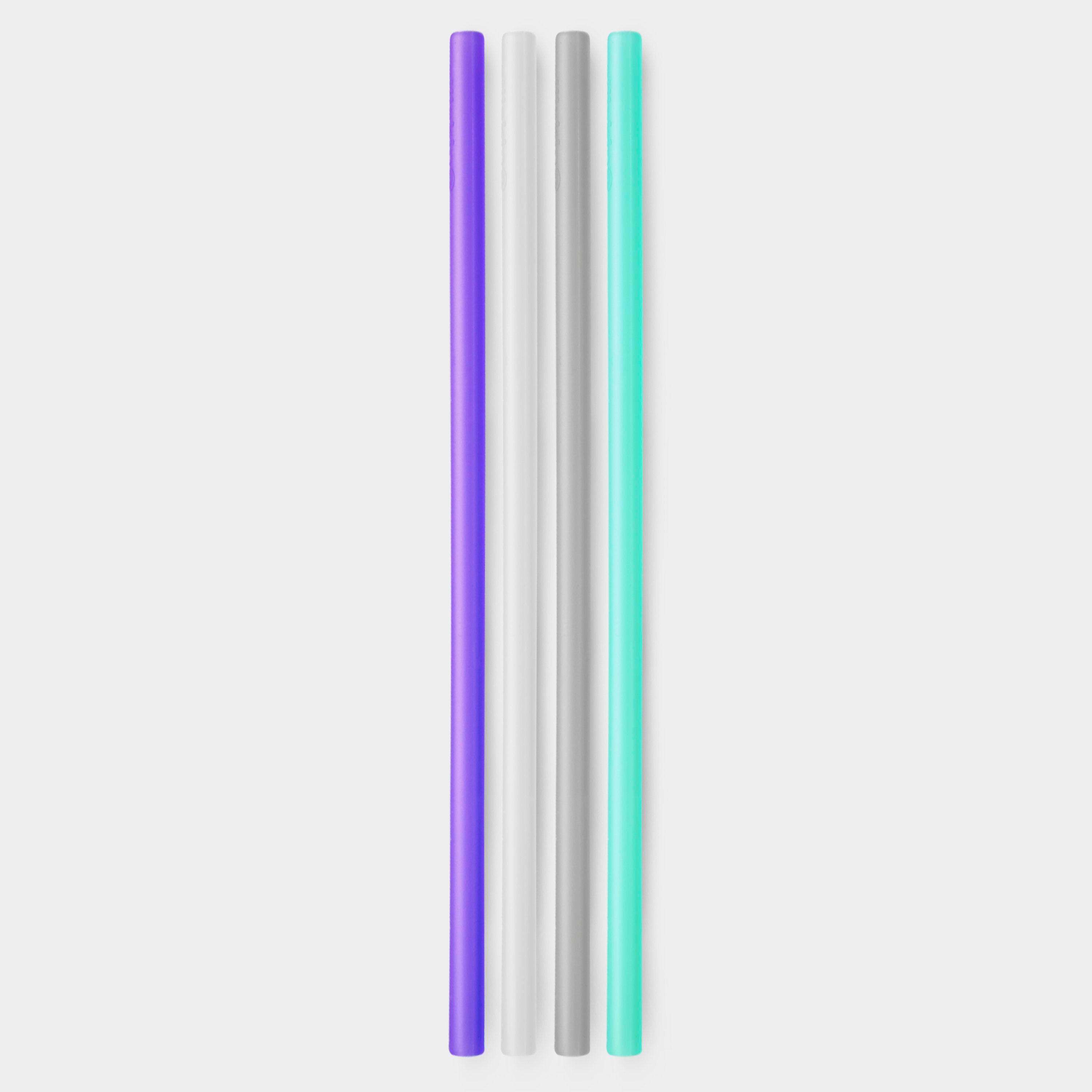 Close-up of GoSili reusable silicone straws, highlighting their soft texture and non-toxic, eco-friendly design.