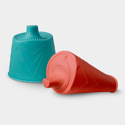 Eco-friendly, dishwasher-safe silicone sippy lids with sustainable design.
