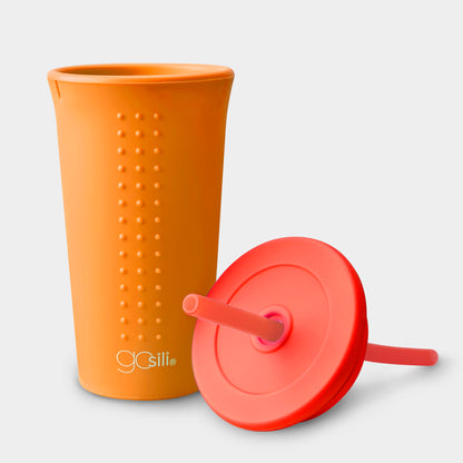 Reusable Silicone Straw Cup and Tumbler, 16oz