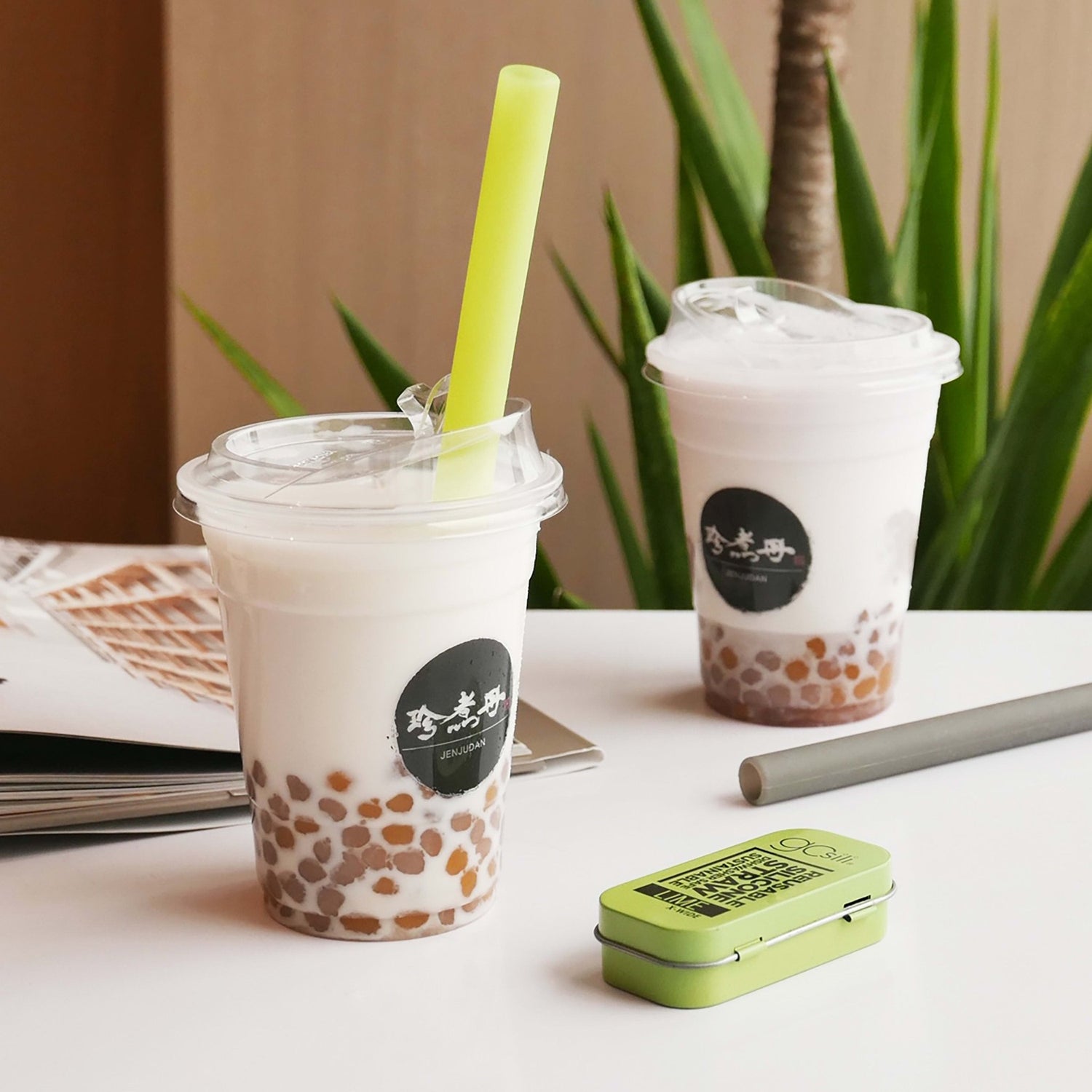 Extra - Wide Reusable Silicone Straw and Travel Case - GoSili