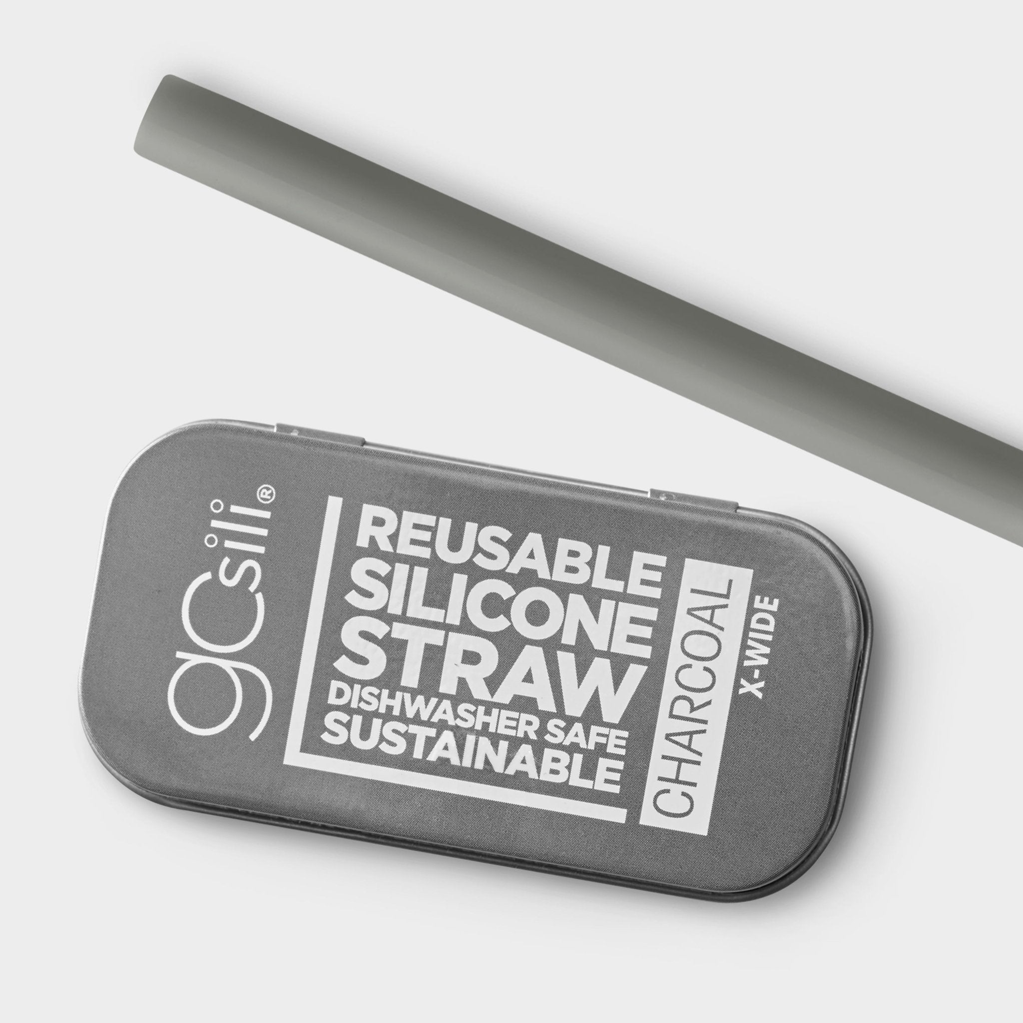 Extra - Wide Reusable Silicone Straw and Travel Case - GoSili
