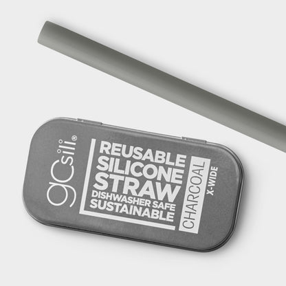 Extra - Wide Reusable Silicone Straw and Travel Case - GoSili