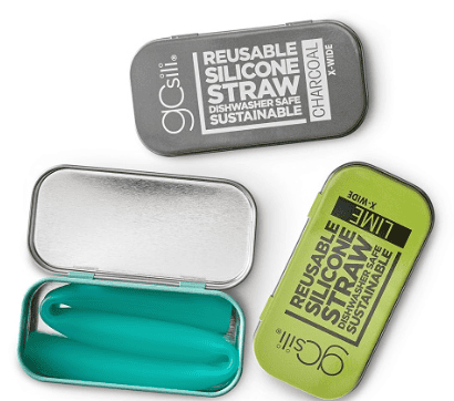 Extra - Wide Reusable Silicone Straw and Travel Case - GoSili