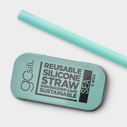 Extra - Wide Reusable Silicone Straw and Travel Case - GoSili