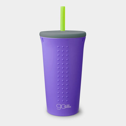 Reusable Silicone Straw Cup and Tumbler, 16oz