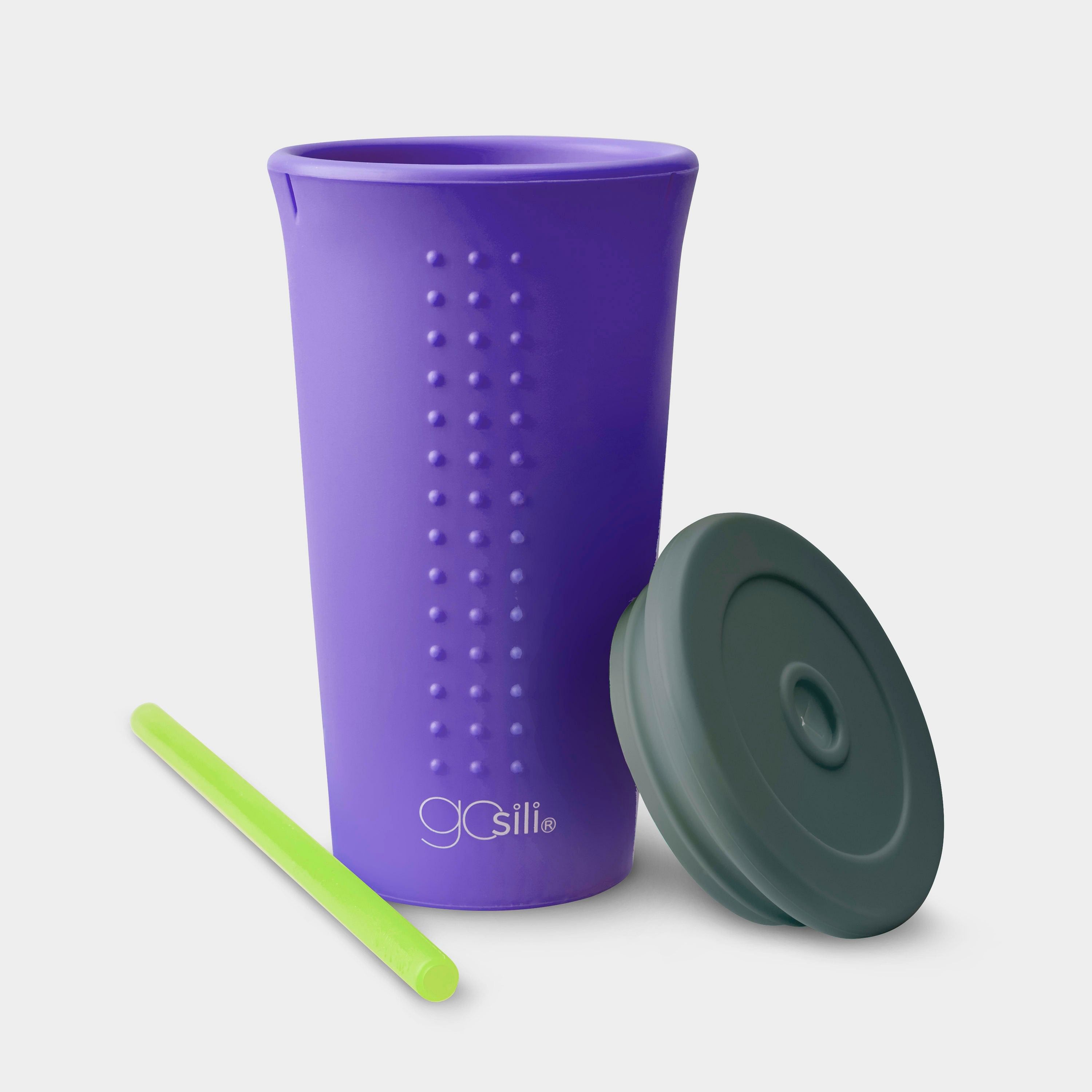 Reusable Silicone Straw Cup and Tumbler, 16oz