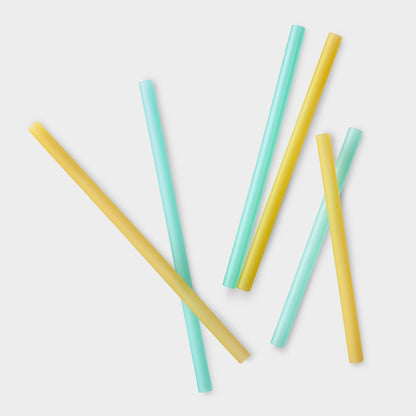 Multi - length Reusable Silicone Straws, 6pk - GoSili
