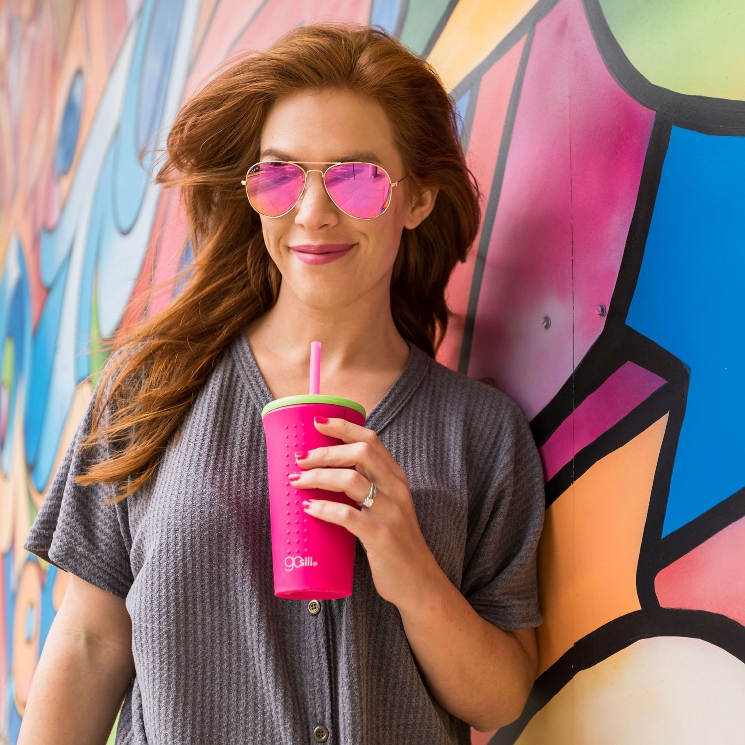 Reusable Silicone Straw Cup and Tumbler, 16oz - GoSili