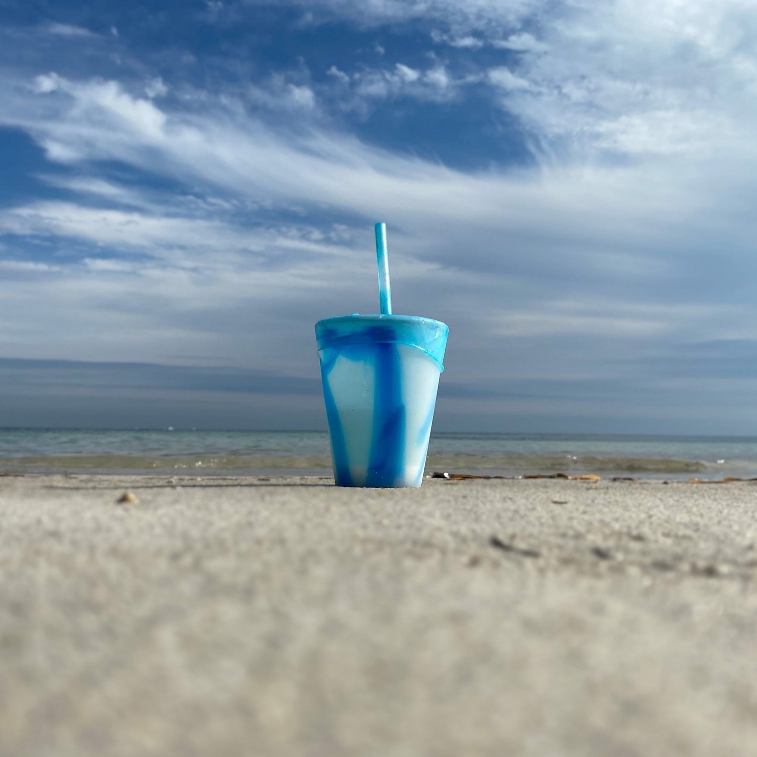 Reusable Stackable Silicone Cups, Ocean Theme 20oz - GoSili