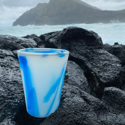Reusable Stackable Silicone Cups, Ocean Theme 20oz - GoSili