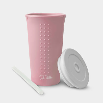 Reusable Silicone Straw Cup and Tumbler, 16oz