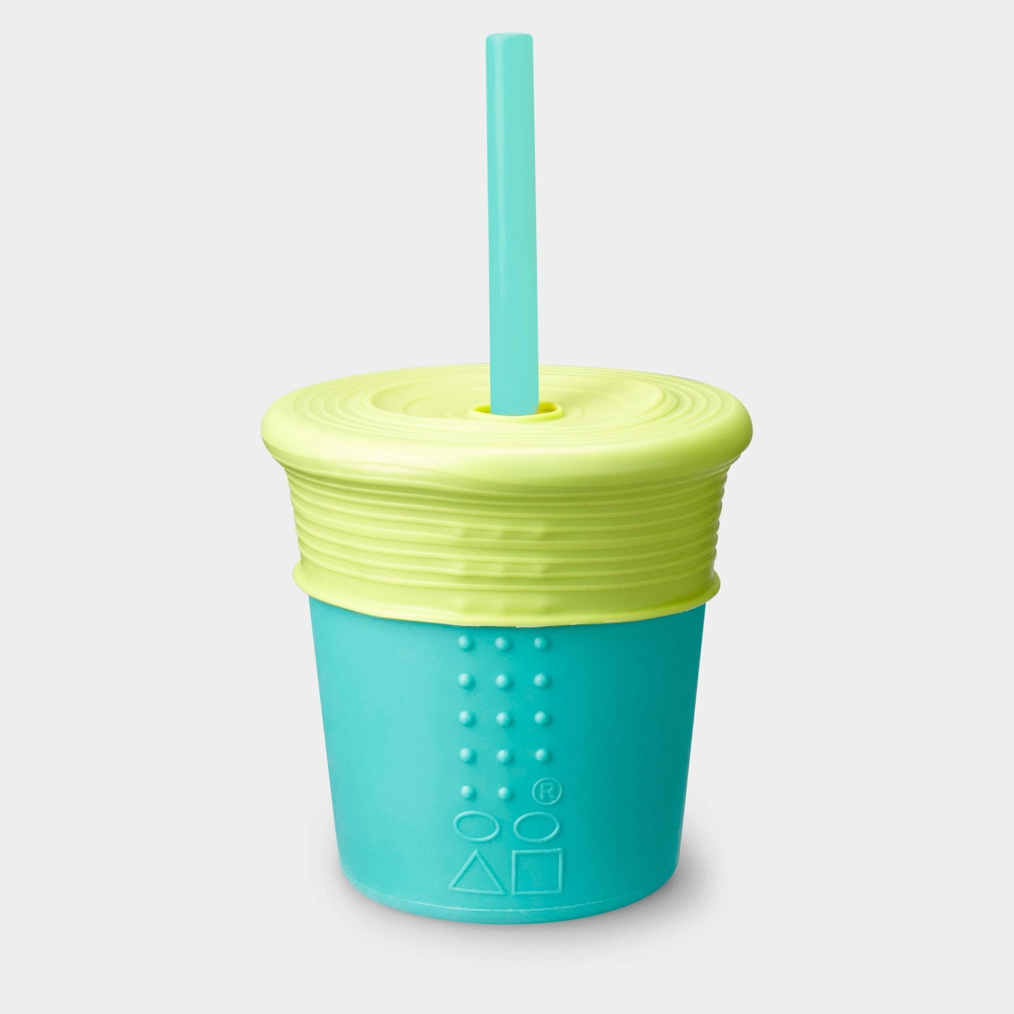 SiliKids Silicone Cup with Universal Straw Top and Drink Protector, 8oz - GoSili