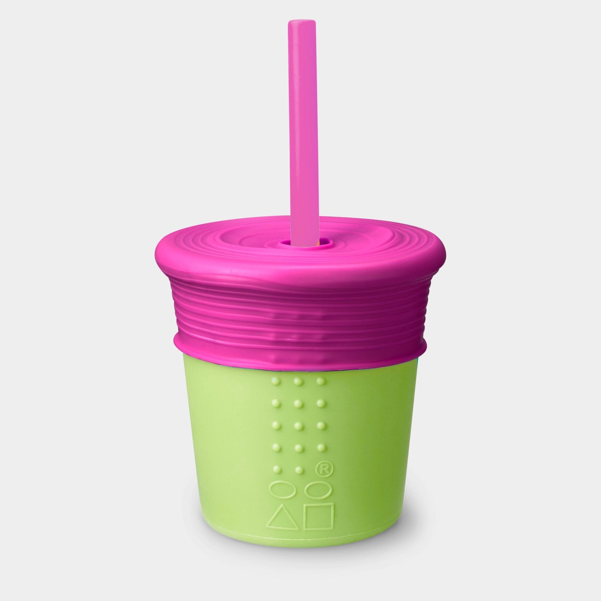SiliKids Silicone Cup with Universal Straw Top and Drink Protector, 8oz - GoSili