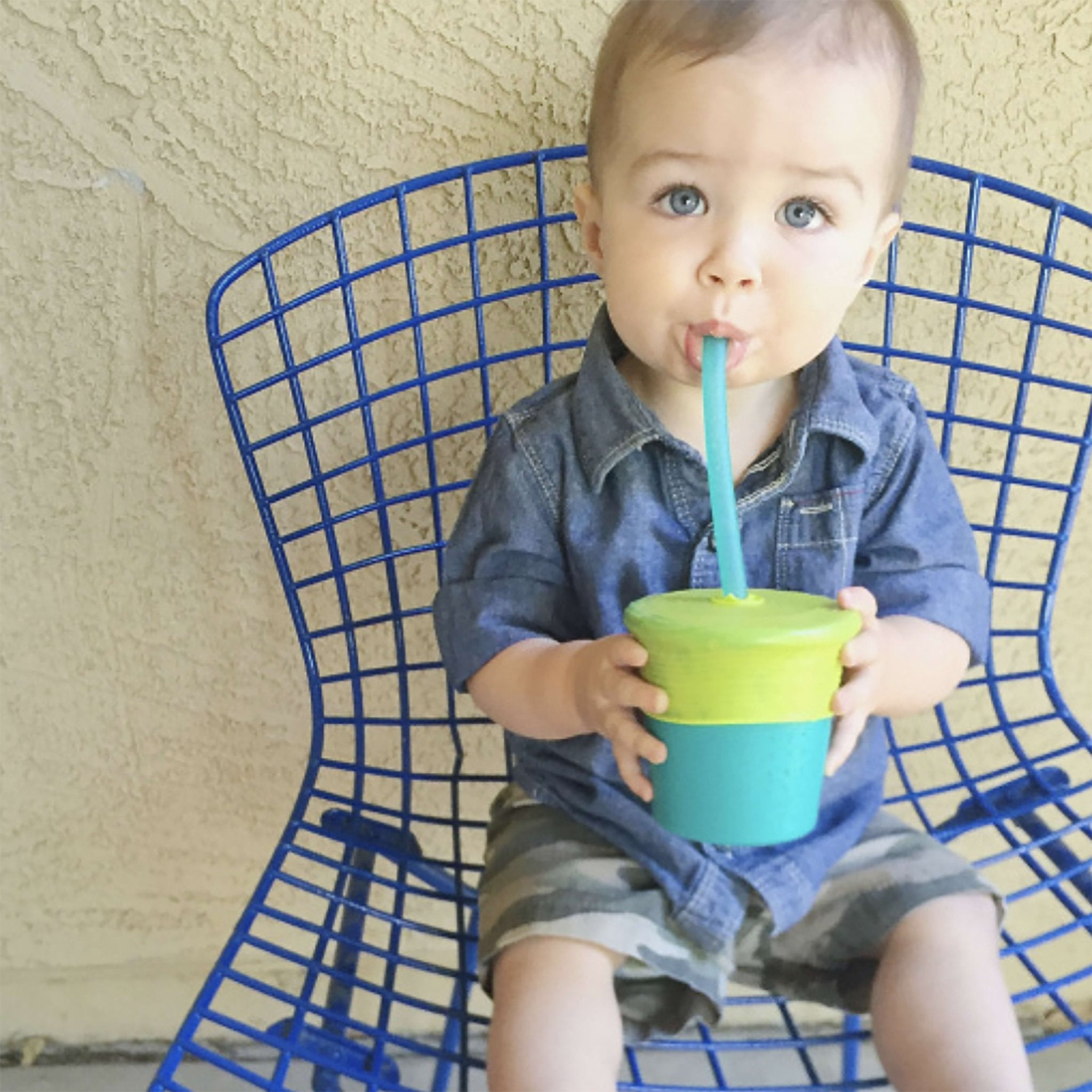 SiliKids Silicone Cup with Universal Straw Top and Drink Protector, 8oz - GoSili