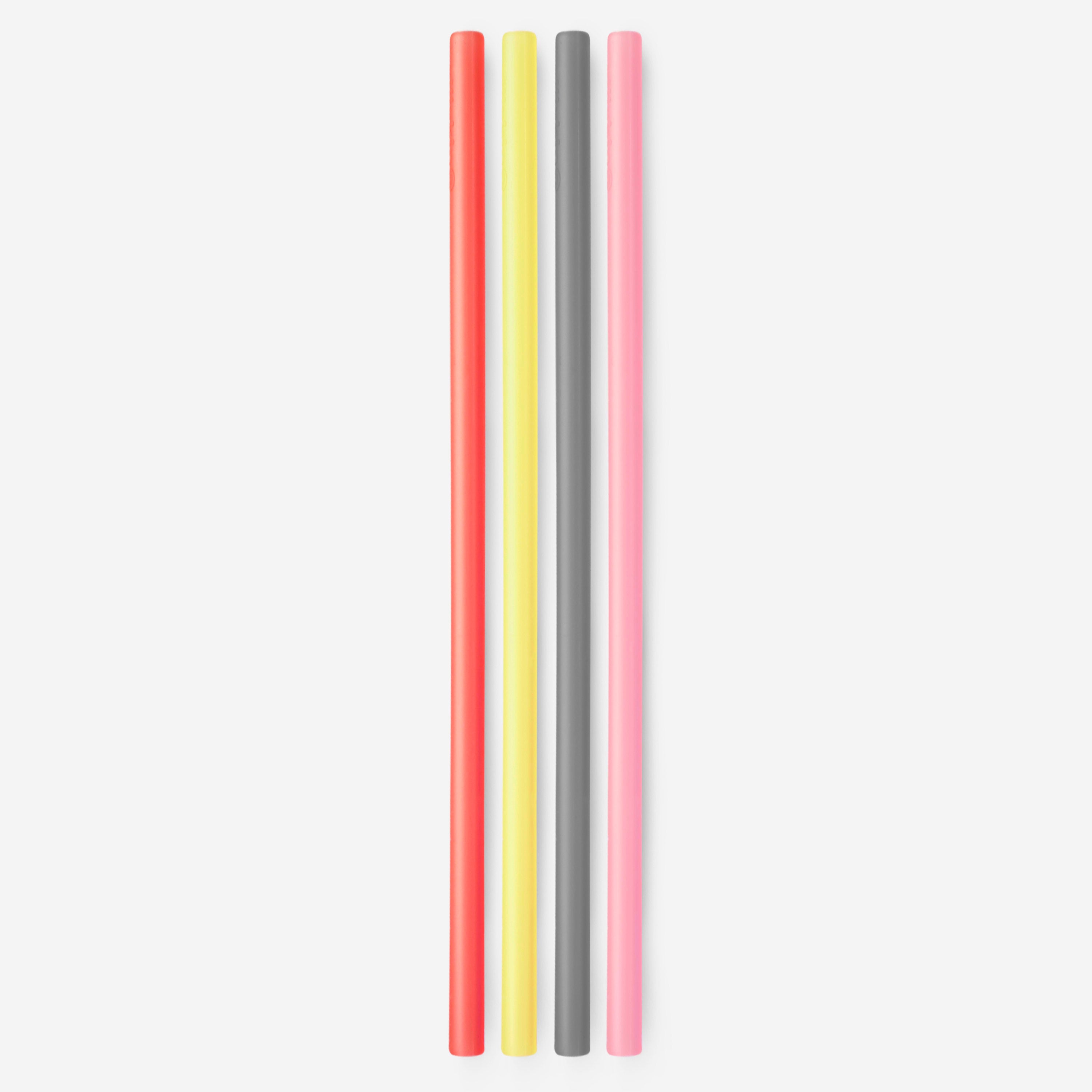 Reusable GoSili silicone straws as an alternative to single-use plastic straws, promoting a zero-waste lifestyle.