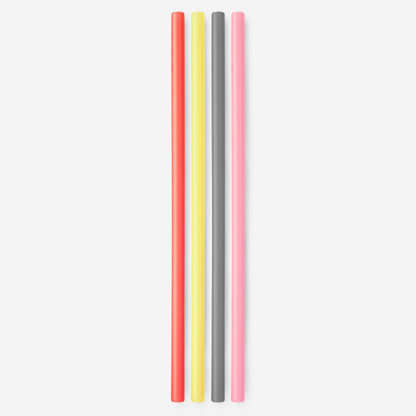 Reusable GoSili silicone straws as an alternative to single-use plastic straws, promoting a zero-waste lifestyle.